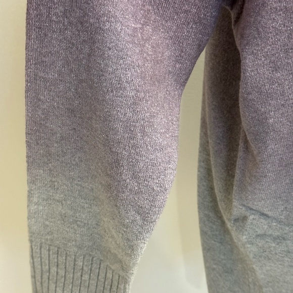 NWOT JJill PureJill long Cardigan. Purple and Gray. Size M - Picture 3 of 6